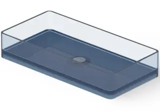 Dea Design Раковина чаша 80x40x14,5h см, Glasstech, цвет: royal blue DD9010 800 R7