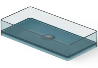 Dea Design Раковина чаша 80x40x14,5h см, Glasstech, цвет: dark blue DD9010 800 R11