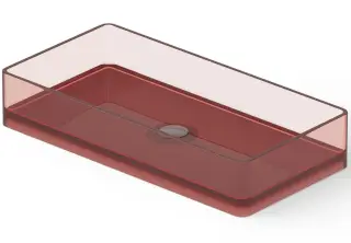 Dea Design Раковина чаша 80x40x14,5h см, Glasstech, цвет: pomegranate DD9010 800 R5