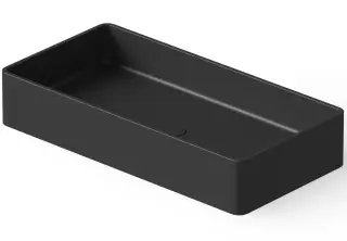 Dea Design Раковина чаша 80x40x14,5h см, Solid Surface, цвет: black DD9010 800 16