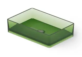 Dea Design Раковина чаша 60x40x14,5h см, Glasstech, цвет: emerald DD9009 600 R3