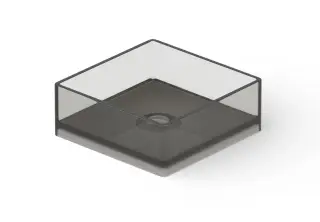 Dea Design Раковина чаша 40x40x15h см, Glasstech, цвет: smoky black DD9008 400 R4