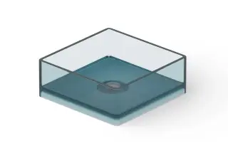 Dea Design Раковина чаша 40x40x15h см, Glasstech, цвет: dark blue DD9008 400 R11