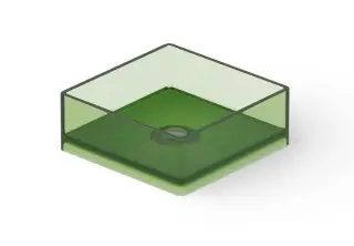 Dea Design Раковина чаша 40x40x15h см, Glasstech, цвет: emerald DD9008 400 R3