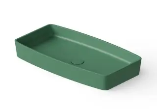 Dea Design Раковина чаша 68x36x9,5h см, Solid Surface, цвет: sage DD9001 680 9