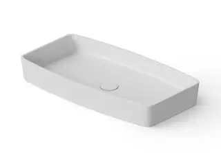 Dea Design Раковина чаша 68x36x9,5h см, Solid Surface, цвет: white DD9001 680 18