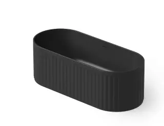 Dea Design Stripes Ванна из Solid Surface отдельностоящая 170x72 см, цвет: black DD8804 1700 16
