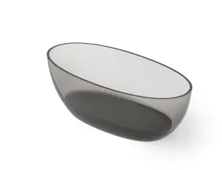 Dea Design Nature Ванна из Glasstech отдельностоящая 170x80 см, цвет: smoky black DD8647 1700 R4