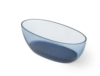 Dea Design Nature Ванна из Glasstech отдельностоящая 170x80 см, цвет: royal blue DD8647 1700 R7