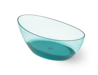 Dea Design Elegant Ванна из Glasstech отдельностоящая 160x80 см, цвет: lake water blue DD8643 1600 R8