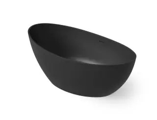 Dea Design Elegant Ванна из Solid Surface отдельностоящая 160x80 см, цвет: black DD8643 1600 16