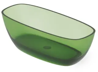 Dea Design Soul Ванна из Glasstech отдельностоящая 170x72 см, цвет: emerald DD8630 1700 R3