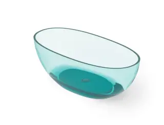 Dea Design Nature Ванна из Glasstech отдельностоящая 165x80 см, цвет: lake water blue DD8628 1650 R8