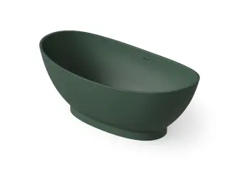 Dea Design Elegant Ванна из Solid Surface отдельностоящая 155x78 см, цвет: dark green DD8620 1550 11