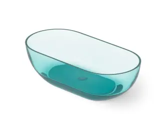 Dea Design Shadow Ванна из Glasstech отдельностоящая 165x82 см, цвет: lake water blue DD8619 1650 R8