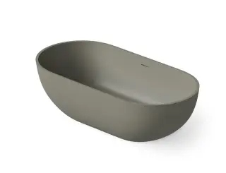 Dea Design Shadow Ванна из Solid Surface отдельностоящая 165x82 см, цвет: light grey DD8619 1650 4