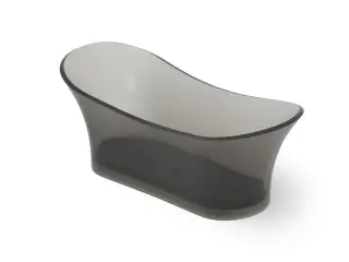 Dea Design Elegant Ванна из Glasstech отдельностоящая 175x75 см, цвет: smoky black DD8614 1750 R4