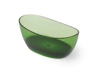 Dea Design Elegant Ванна из Glasstech отдельностоящая 163x85 см, цвет: emerald DD8611 1630 R3