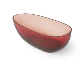 Dea Design Modern Ванна из Glasstech отдельностоящая 150x76 см, цвет: pomegranate DD8608 1500 R5