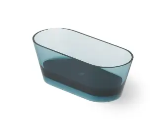 Dea Design Shadow Ванна из Glasstech отдельностоящая 160x70 см, цвет: dark blue DD8606 1600 R11