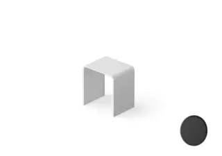 Dea Design Стульчик для ванной 40x30x43h см, Solid Surface, цвет: black DD3002 400 16