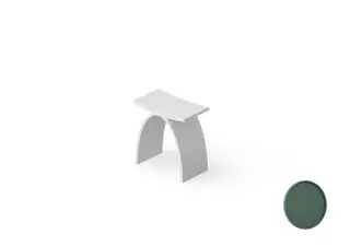 Dea Design Стульчик для ванной 42x30x43h см, Solid Surface, цвет: dark green DD3001 420 11