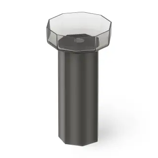 Dea Design Раковина напольная 48x45,6x90h см, Glasstech, выпуск в пол, цвет: smoky black DD2025 480 R4