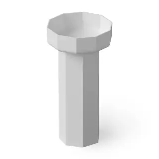 Dea Design Раковина напольная 48x45,6x90h см, Solid Surface, выпуск в пол, цвет: white DD2025 480 18