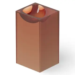 Dea Design Раковина напольная 49,5x45,5x88h см, Glasstech, выпуск в пол, цвет: brown copper DD2024 495 R9