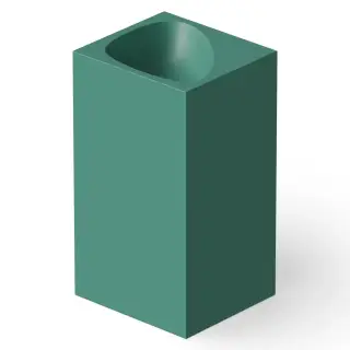 Dea Design Раковина напольная 49,5x45,5x88h см, Solid Surface, выпуск в пол, цвет: green DD2024 495 10
