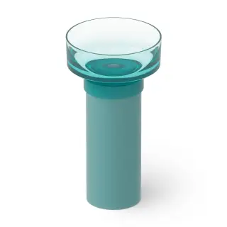 Dea Design Раковина напольная d48x90h см, Glasstech, выпуск в пол, цвет: lake water blue DD2023 480 R8