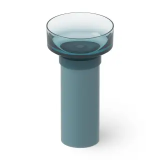 Dea Design Раковина напольная d48x90h см, Glasstech, выпуск в пол, цвет: dark blue DD2023 480 R11