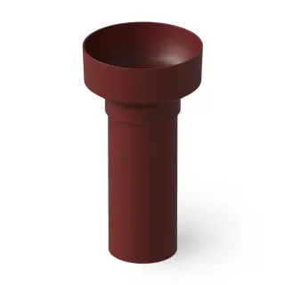 Dea Design Раковина напольная d48x90h см, Solid Surface, выпуск в пол, цвет: red wine DD2023 480 17