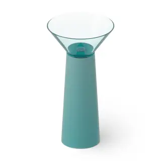 Dea Design Раковина напольная d48x90h см, Glasstech, выпуск в пол, цвет: lake water blue DD2022 480 R8