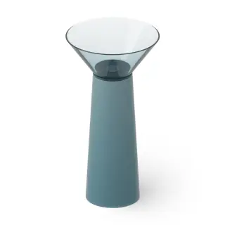 Dea Design Раковина напольная d48x90h см, Glasstech, выпуск в пол, цвет: dark blue DD2022 480 R11