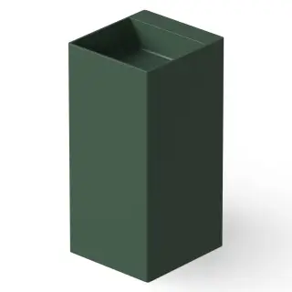 Dea Design Раковина напольная 42x45x90h см, Solid Surface, выпуск в пол, цвет: dark green DD2019 420 11