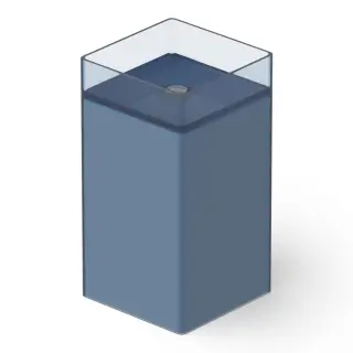 Dea Design Раковина напольная 45x45x90h см, Glasstech, выпуск в пол, цвет: royal blue DD2017 450 R7