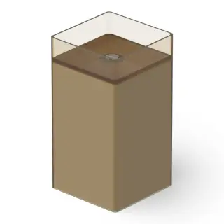 Dea Design Раковина напольная 45x45x90h см, Glasstech, выпуск в пол, цвет: classic green DD2017 450 R6