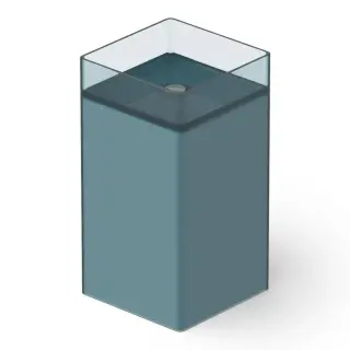 Dea Design Раковина напольная 45x45x90h см, Glasstech, выпуск в пол, цвет: dark blue DD2017 450 R11