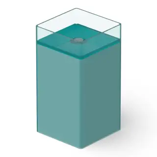 Dea Design Раковина напольная 40x40x85h см, Glasstech, выпуск в пол, цвет: lake water blue DD2017 400 R8