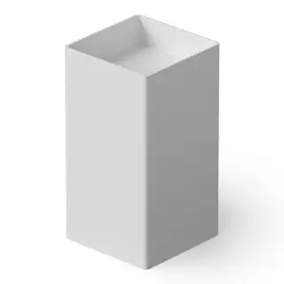 Dea Design Раковина напольная 40x40x85h см, Solid Surface, выпуск в пол, цвет: white DD2017 400 18