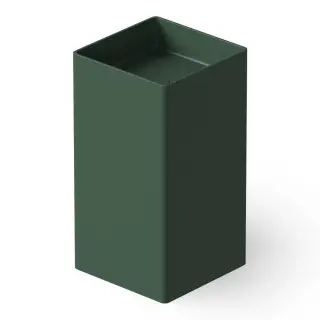 Dea Design Раковина напольная 40x40x85h см, Solid Surface, выпуск в пол, цвет: dark green DD2017 400 11