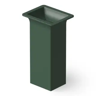 Dea Design Раковина напольная 50x40x90h см, Solid Surface, выпуск в пол, цвет: dark green DD2014 500 11