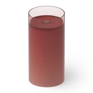 Dea Design Раковина напольная d45x90h см, Glasstech, выпуск в пол, цвет: pomegranate DD2012 450 R5