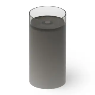 Dea Design Раковина напольная d40x82h см, Glasstech, выпуск в пол, цвет: smoky black DD2012 400 R4