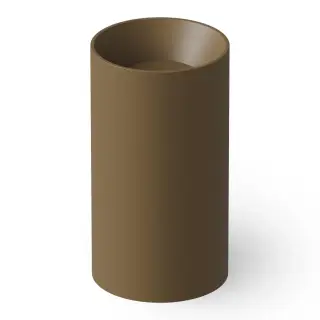 Dea Design Раковина напольная d49,5x90h см, Solid Surface, выпуск в пол, цвет: dark camel DD2011 495 1