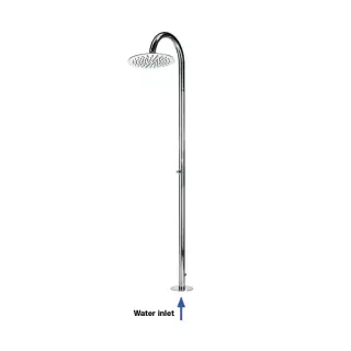 Bossini Tetis Душевая колонна напольная, с запорным вентелем и верхним душем, цвет: chrome L00686.030