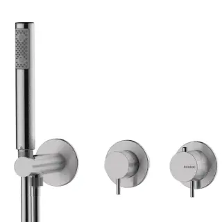 Bossini Nobu Смеситель для душа термостатический встр., 2 потреб., цвет: mat brushed stainless steel INZ227.075