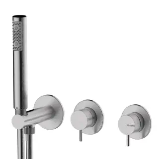 Bossini Nobu Смеситель для душа встраиваемый, на 2 потребителя, цвет: mat brushed stainless steel INZ226.075