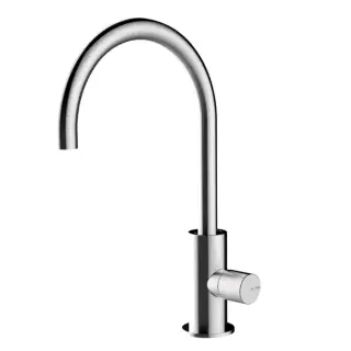 Bossini Nobu Смеситель для раковины с боковым управ., без д/к, цвет: mat brushed stainless steel INZ207.075